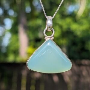 Aquamarine Silver Necklace